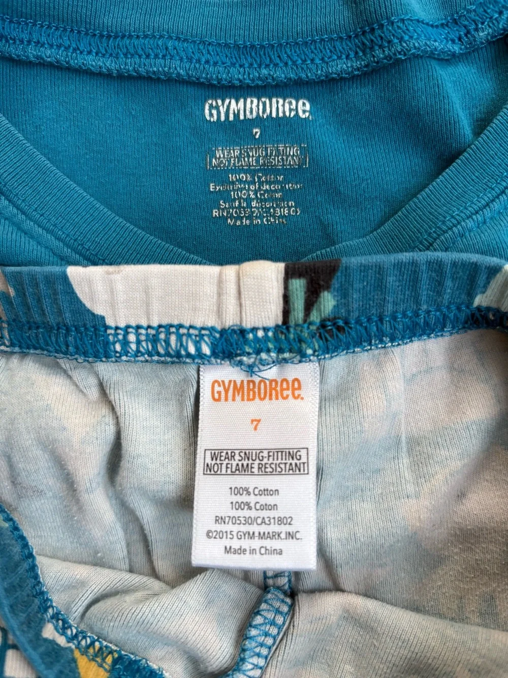 GYMBOREE Long Sleeve Bear Sleepwear Pajama Set size 7